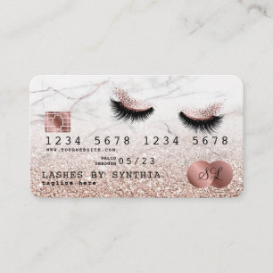 Visita Tarjeta De Crédito Estilo Rosa Oro Largo Lazas Már