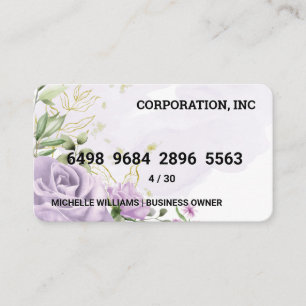 Visita Tarjeta de crédito   Fondo de las flores