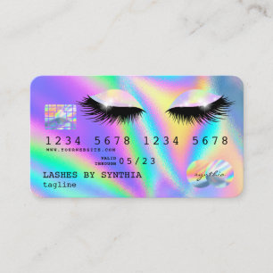 Visita Tarjeta de crédito Holograph Modern Eyes Lashes