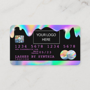 Visita Tarjeta de crédito Holograph Unicorn añada su logo