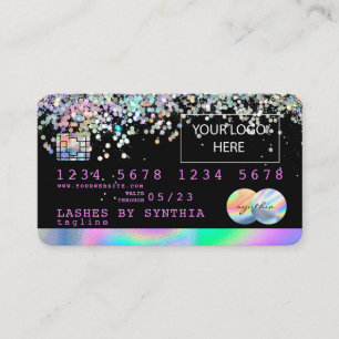 Visita Tarjeta de crédito Holograph Unicorn añada su logo