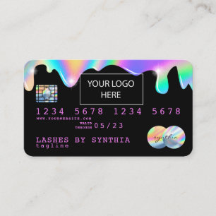 Visita Tarjeta de crédito Holograph Unicorn añada su logo
