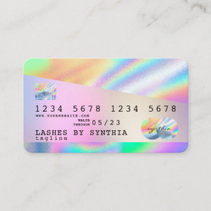 Visita Tarjeta de crédito Holograph Unicorn Dripp