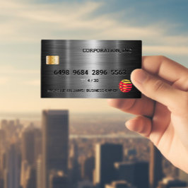 Visita Tarjeta de crédito | Metálico plateado