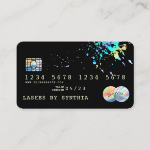 Visita Tarjeta de crédito moderna Holograph Splash