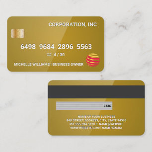 Visita Tarjeta de crédito Oro brillante