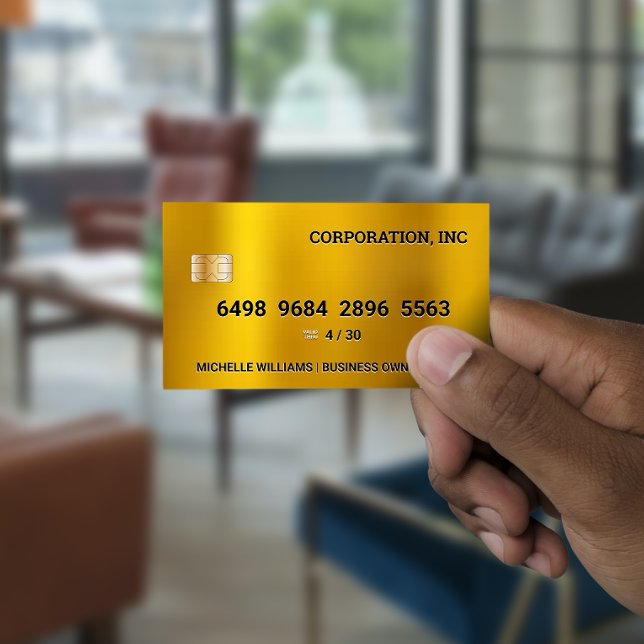 Visita Tarjeta de crédito | Oro brillante (Subido por el creador)