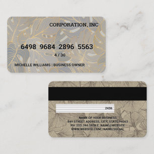 Visita Tarjeta de crédito   Patrón de plantas   Naturalez