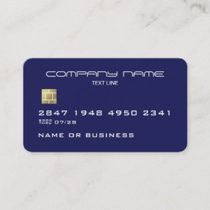 Visita Tarjeta de crédito Professional Blue Faux