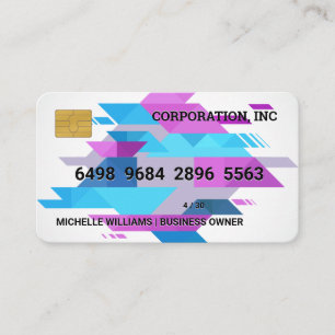 Visita Tarjeta de crédito   Resumen colorido de triángulo