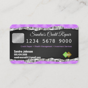 Visita Tarjeta de crédito rosa y negra Diamond Business C