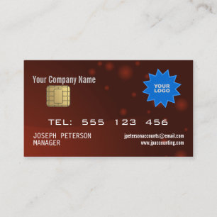 Visita Tarjeta de crédito Sparkly Maroon Business Card