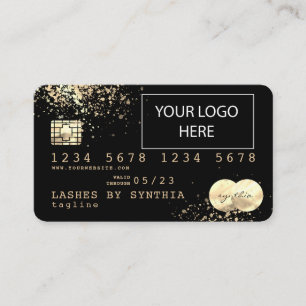 Visita Tarjeta de crédito Splash de Relieve metalizado do