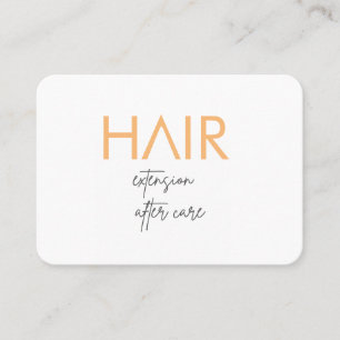 Visita TARJETA DE CUIDADO DE EXTENSIÓN DEL PELO (naranja)