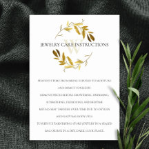 TARJETA DE CUIDADO DE JEWELRY DE MONOGRAM, ORO AMA