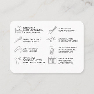 Visita TARJETA DE CUIDADO DE LA EXTENSIÓN DEL PELO (rosa)