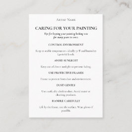 Visita Tarjeta de cuidado de pintura editable Gracias a i
