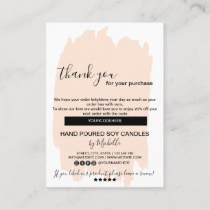 Visita Tarjeta de cuidado de velas Gracias Tarjeta Añadir
