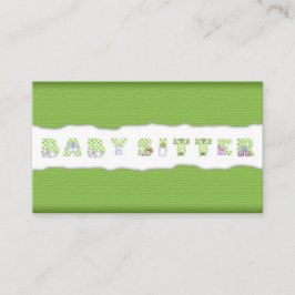 Visita Tarjeta de cuidado infantil y de niñera de línea v