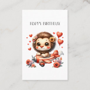 Visita Tarjeta de cumpleaños del piloto león