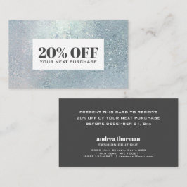 Visita Tarjeta de cupón de descuento de perlas de cristal