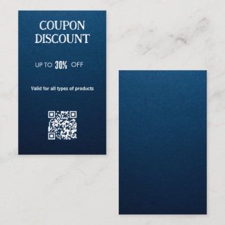 Visita Tarjeta de descuento de código QR minimalista