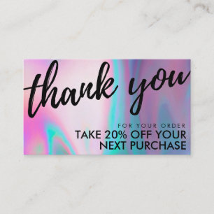 Visita Tarjeta de descuento para salón de belleza hologr