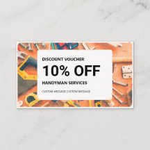 Tarjeta de descuentos: Servicios de Handyman
