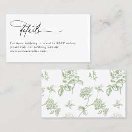 Visita Tarjeta de Detalles de Boda Minimalista Moderna