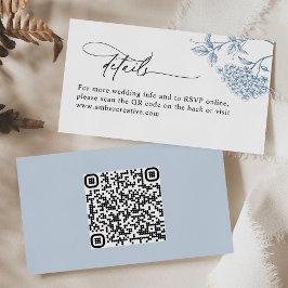 Visita Tarjeta de detalles del Boda del código QR de Flor