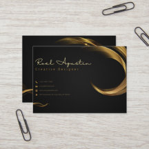 Tarjeta de diseño creativa Minimalista en negro y 