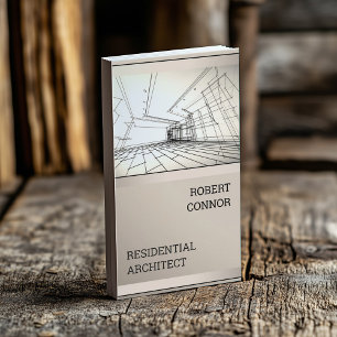 Visita Tarjeta de diseño de casa de dibujo de arquitecto