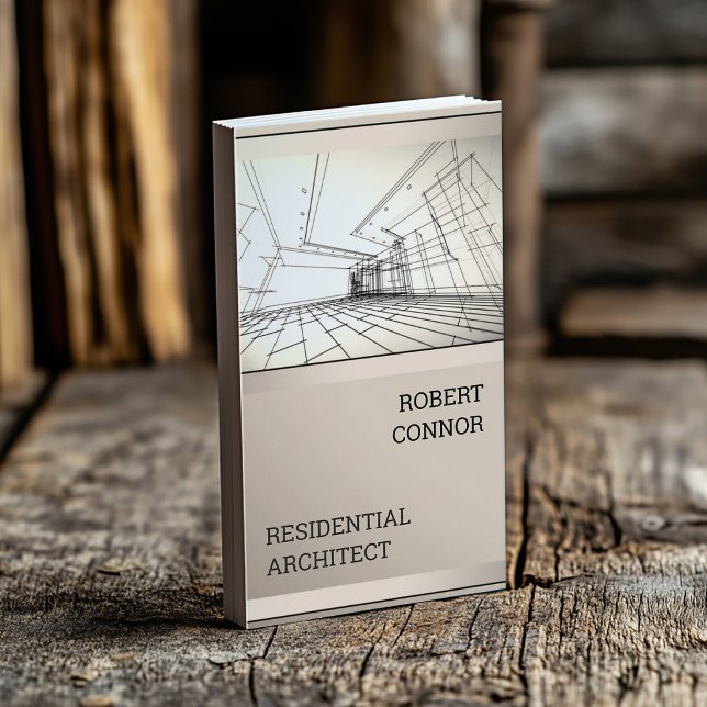 Visita Tarjeta de diseño de casa de dibujo de arquitecto (Perfect for business)