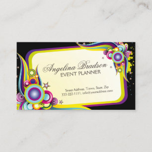 Visita Tarjeta de diseño gráfico colorido del planificado