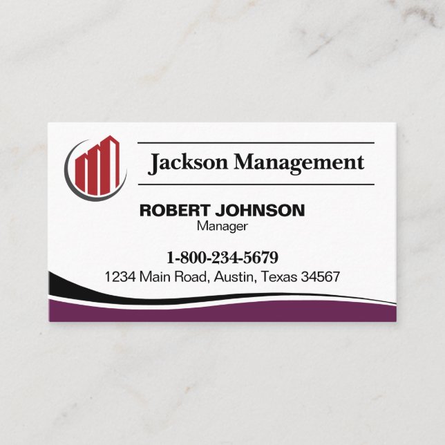 Visita Tarjeta de empresa con su logotipo (Anverso)