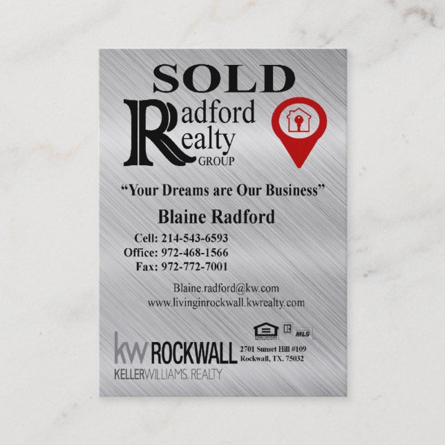 Visita Tarjeta de encargo de Businses (Anverso)