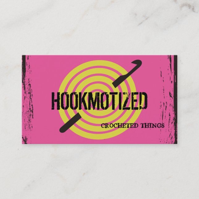 Visita Tarjeta de encargo del gancho de ganchillo del (Anverso)