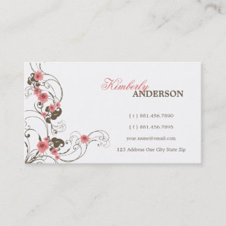 Visita Tarjeta de encargo elegante del perfil de Fleur de