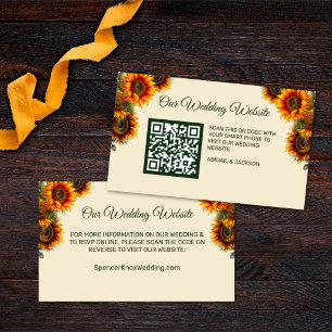 Visita Tarjeta de envoltorio Forest Green QR para Bodas d