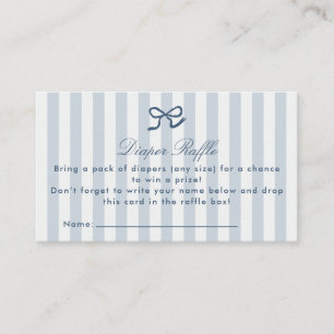 Visita Tarjeta de envoltura Blue Bow & Stripes Diaper Raf