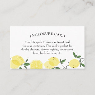 Visita Tarjeta de envolvente Lemon Main Squeeze Shower