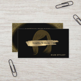 Visita Tarjeta de Estilista Profesional Golden Stroke