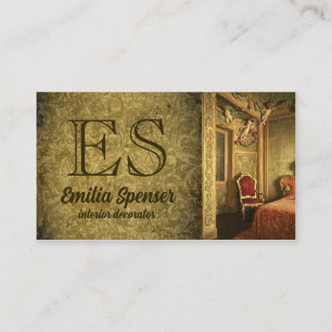 Visita Tarjeta de estilo clásico de decoración de diseño 