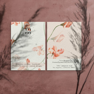 Visita Tarjeta de exhibición de aretes Flor Silvestre Ros