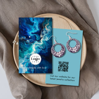 Visita Tarjeta de exhibición de joyas con código QR del l