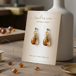 Visita Tarjeta de exhibición de joyas de aretes simple y 