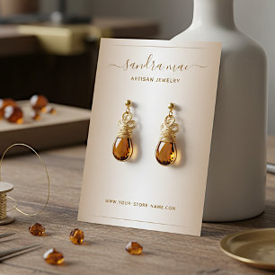 Visita Tarjeta de exhibición de joyas de aretes simple y 