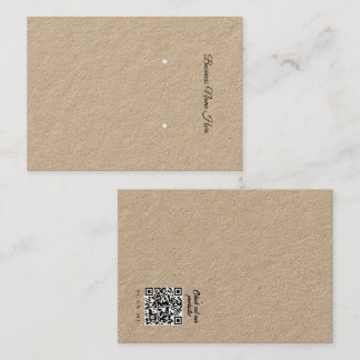 Visita Tarjeta de exhibición de Kraft para aretes de dise