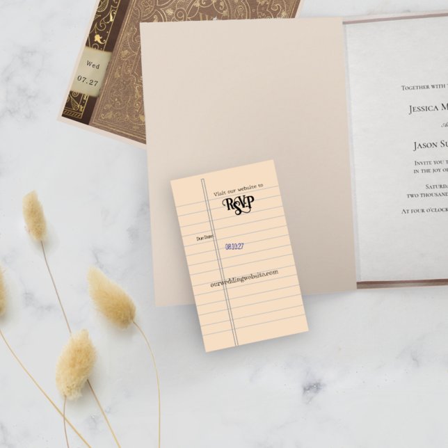 Visita Tarjeta de fecha de vencimiento de biblioteca RSVP (Subido por el creador)