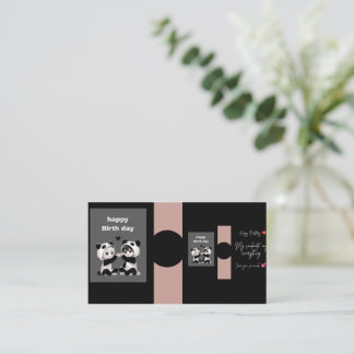 Visita Tarjeta de Feliz Cumpleaños de Panda Adorable | Es